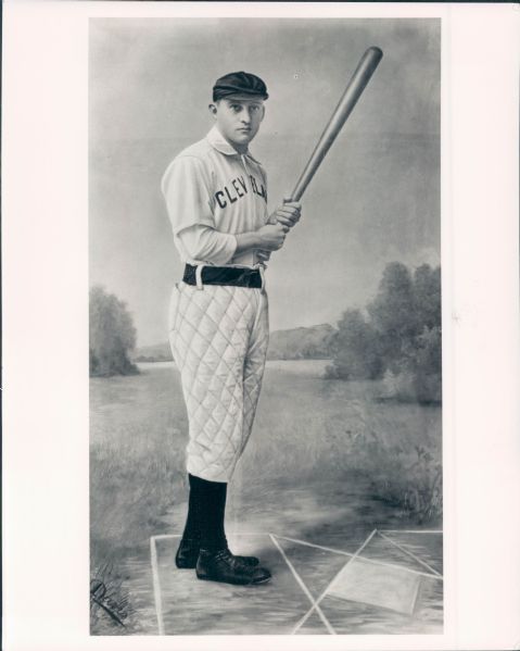 1891-98  (Depiction) Jesse Burkett Cleveland Indians "The Sporting News Collection Archives" File Photo 8" x 10" Photo (Sporting News Collection Hologram/MEARS Photo LOA)