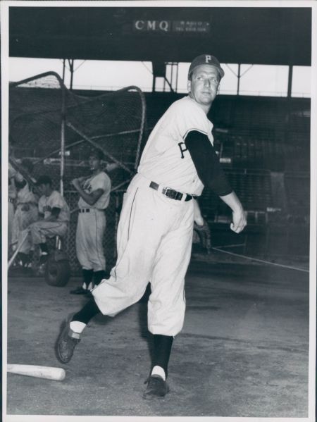 1953-55 Ralph Kiner Pittsburgh Pirates "The Sporting News Collection Archives" Original Type 1 8"x10" Photos - Lot of 2 - (Sporting News Collection Hologram/MEARS Type 1 Photo LOA)