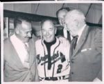 1958 Milwaukee Braves Clinching Pennant Photo w/Haney & Warren Giles "The Sporting News Collection Archives" Original Type 1 8" x 10" Photo (Sporting News Collection Hologram/MEARS Type 1 Photo LOA)