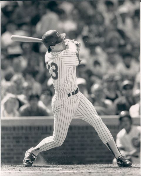 1980s Ryne Sandberg Chicago Cubs "The Sporting News Collection Archives" Original Type 1 8"x10" Photos - Lot of 2 - (Sporting News Collection Hologram/MEARS Type 1 Photo LOA)