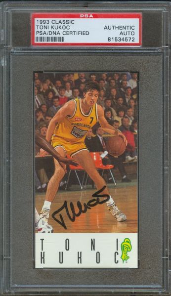 1993 Toni Kukoc Signed Classic LE Card (PSA/DNA) Chicago Bulls