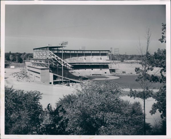 1953 Milwaukee Braves County Stadium Construction "The Sporting News Collection Archives" Original Type 1 8"x10" Photo (Sporting News Collection Hologram/MEARS Type 1 Photo LOA)