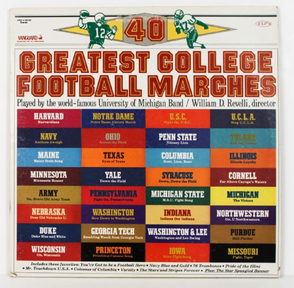 1971 "Greatest College Football Marches" (2) LP / Record Set