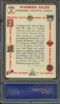 1956 Topps Warren Giles White Back #2 PSA NM 7 (OC)