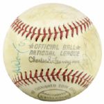 1970s Los Angeles Dodgers Signed ONL (Feeney) Baseball w/ 17 Signatures Incl. Duke Snider Don Drysdale - JSA