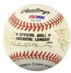 1999 Chicago Cubs Multi-Signed ONL (Coleman) Baseball (11 Signatures) (PSA/DNA)