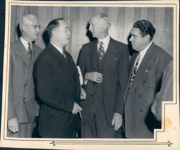 1946 Connie Mack & Will Harridge "The Sporting News Collection Archives" Original Type 1 Production Art (Sporting News Collection Hologram/MEARS Type 1 Photo LOA)