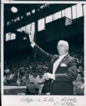 1960 Will Harridge Throwing Out 1st Pitch at All Star Game "The Sporting News Collection Archives" Original Type 1 8"x10" Photo (Sporting News Collection Hologram/MEARS Type 1 Photo LOA)