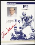 1960s legend Ray Nitschke Green Bay Packers Signed Lite Program & Eagle Magazine - JSA