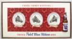 1930-50's  Kentucky Derby Lot Includes Game, 3 Steins w/ Seabiscuit  &  1940's Pabst Blue Ribbon Kentucky Derby Store Display