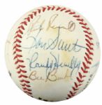 Chicago Cubs Multi-Signed ONL (White) Baseball (9 Signatures) Including Banks & Williams (PSA/DNA)
