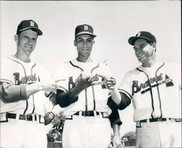 1953 Milwaukee Braves First Spring Training "The Sporting News Collection Archives" Original Type 1 8"x10" Photos - Lot of 4 - (Sporting News Collection Hologram/MEARS Type 1 Photo LOA)