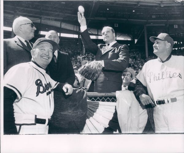 1959 Milwaukee Braves Governor Nelson "The Sporting News Collection Archives" Original Type 1 8"x10" Photo (Sporting News Collection Hologram/MEARS Type 1 Photo LOA)