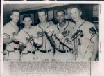 1953 Eddie Mathews Johnny Logan Del Crandall Milwaukee Braves "The Sporting News Collection Archives" Original Type 1 7 1/2" x 10" Photo (Sporting News Collection Hologram/MEARS Type 1 Photo LOA)
