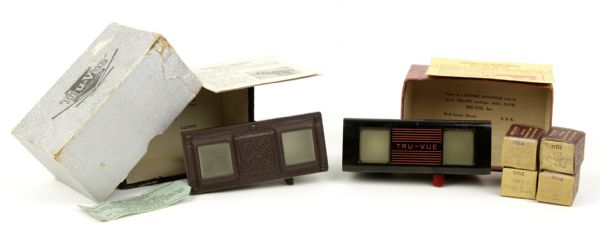1935 Cubs , 1936 New York Giants (2) and the Detroit Tigers 1935 World Series Tru Vue Boxed Films with 2 Vintage View Finder 