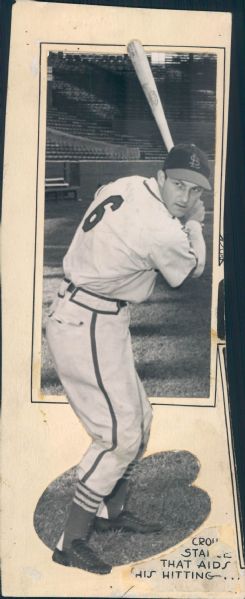 1942 Stan Musial St. Louis Cardinals "The Sporting News Collection Archives" Original Type 1 Production Art (Sporting News Collection Hologram/MEARS Type 1 Photo LOA)