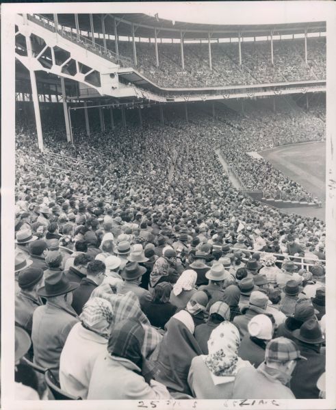 1956 Milwaukee Braves County Stadium Home Opener "The Sporting News Collection Archives" Original Type 1 8"x10" Photo (Sporting News Collection Hologram/MEARS Type 1 Photo LOA)