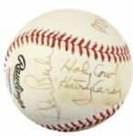 Chicago Cubs Multi-Signed ONL (White) Baseball (9 Signatures) Including Banks & Williams (PSA/DNA)