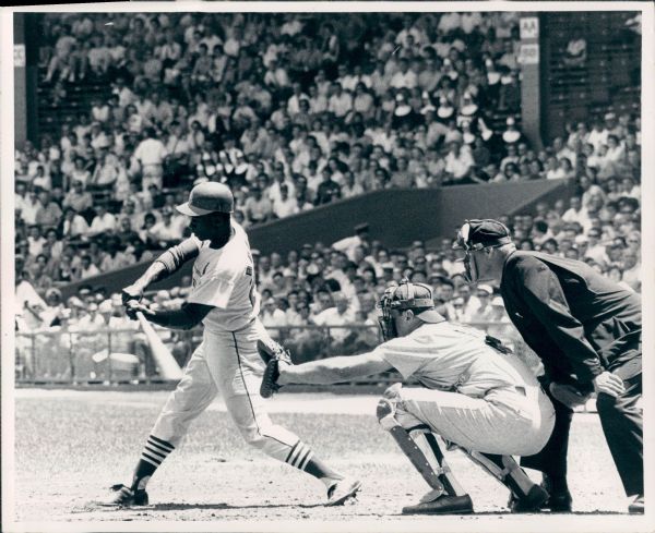 1964 Lou Brock St. Louis Cardinals "The Sporting News Collection Archives" Original Type 1 8"x10" Photo (Sporting News Collection Hologram/MEARS Type 1 Photo LOA)