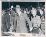 1951 Ford Frick Throwing Out First Pitch of World Series Game The Sporting News Collection Archives Original Type 1 Photo - Lot of 2 (Sporting News Collection Hologram/MEARS Type 1 Photo LOA)