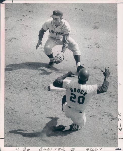 1968 Lou Brock St. Louis Cardinals "The Sporting News Collection Archives" Original Type 1 8"x10" Photo (Sporting News Collection Hologram/MEARS Type 1 Photo LOA)