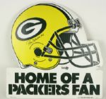 1991 Ray Nitschke Signed Green Bay Packers 2 x 2 Fan Sign - JSA