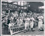1953 Carl Erskine Rube Walker & Glenn Mickens Brooklyn Dodgers "The Sporting News Collection Archives" Original Type 1 8"x10" Photo (Sporting News Collection Hologram/MEARS Type 1 Photo LOA)