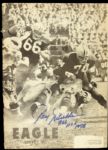 1960s legend Ray Nitschke Green Bay Packers Signed Lite Program & Eagle Magazine - JSA