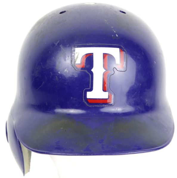 2003 Mark Teixeira Rookie Season Texas Rangers Game Used Batting Helmet (Meigray/MEARS LOA)