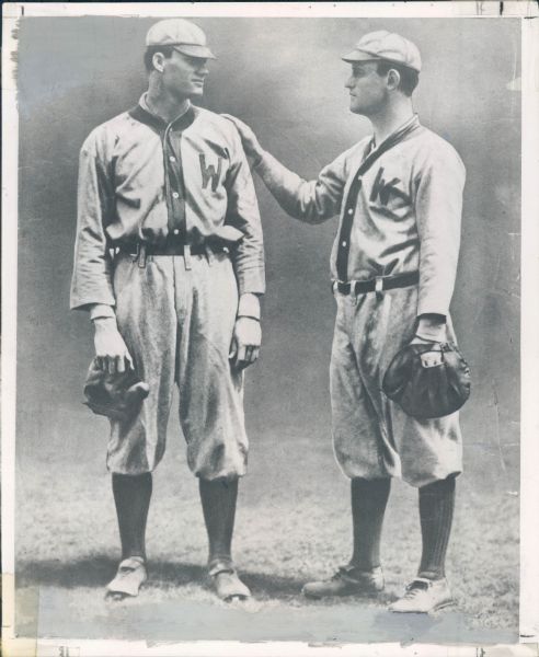1910 Walter Johnson Gabby Street Washington Senators "The Sporting News Collection Archives" 8" x 10" File Copy Photo