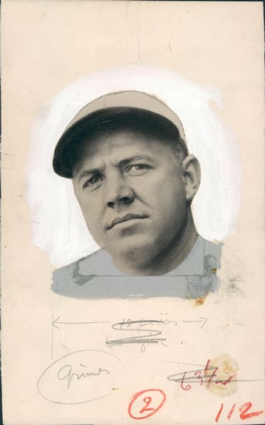 1930 Burleigh Grimes Boston Braves "The Sporting News Collection Archives" Original Type 1 5 1/4" x 8 1/2" Production Art (Sporting News Collection Hologram/MEARS Type 1 Photo LOA)