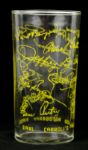 Earl Carroll's Hollywood Glass w/Facsimile Signatures of Groucho Marx, Gene Autry Jack Haley