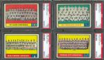 1961 Topps Team Graded Collection (4) PSA NM 7 