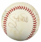 Chicago Cubs Multi-Signed ONL (White) Baseball (9 Signatures) Including Banks & Williams (PSA/DNA)