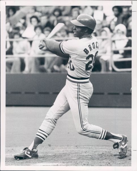 1977 Lou Brock St. Louis Cardinals "The Sporting News Collection Archives" Original Type 1 8"x10" Photo (Sporting News Collection Hologram/MEARS Type 1 Photo LOA)
