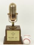 1981 Dick Enberg Golden Mike Award w/ Enberg Letter & Autographed Baseball