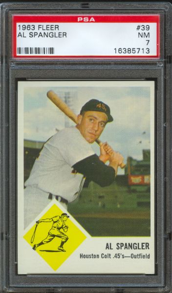 1963 Fleer Al Spangler #39 PSA NM 7