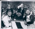 1960 Milwaukee Braves Opening Day The Sporting News Collection Archives Original Type 1 8x10 Photos - Lot of 2 - (Sporting News Collection Hologram/MEARS Type 1 Photo LOA)