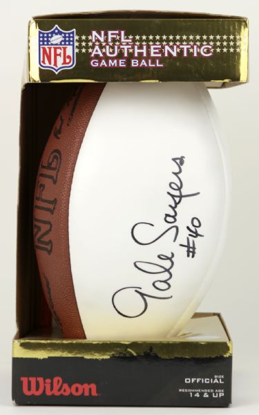 Gale Sayers Chicago Bears Signed Official NFL White Paneled Football - PSA/DNA