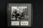 Ray Nitschke & Willie Davis Green Bay Packers Signed Cut Display - JSA
