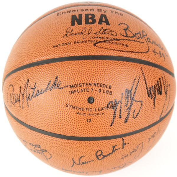1980s Miller Lite All-Stars Multi Signed Basketball w/ Ray Nitschke Bert Jones - JSA