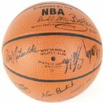 1980s Miller Lite All-Stars Multi Signed Basketball w/ Ray Nitschke Bert Jones - JSA