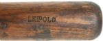 1924-25 Nemo Leibold Spalding Side Written Professional Model Game Used Bat - 1919 Black Sox Member (MEARS A8) 1:1, Only Known Example!