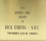 1981 Dick Enberg Golden Mike Award w/ Enberg Letter & Autographed Baseball
