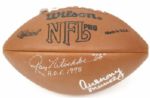 Ray Nitschke, Dave Casper, & Anthony Munoz Signed Official NFL Football - JSA