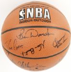 1980s Miller Lite All-Stars Multi Signed Basketball w/ Ray Nitschke Bert Jones - JSA