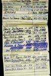 Ray Nitschke Green Bay Packers Personal Black Book w/Numerous Teammate Phone Numbers