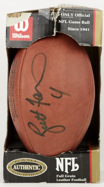 Brett Favre Green Bay Packers Signed Official NFL Football - JSA
