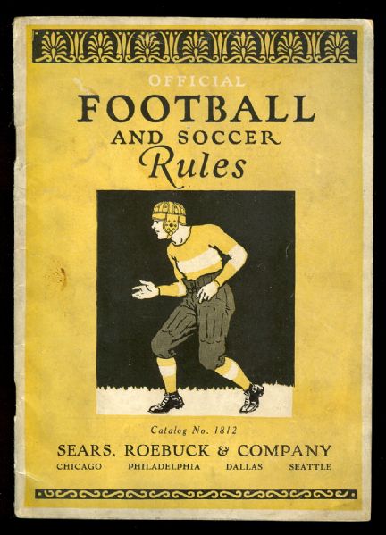 1924 Sears Roebuck & Company Official Football And Soccer Rules Book - Vintage Football