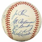 1989-94  Ray Nitschke Green Bay Packers Multi Signed ONL (White) Baseball Incl. Otto Graham (Sweet Spot) 12 Signatures - Nitschke, Graham, Lavelli, Reese, Feller, Etc. - JSA